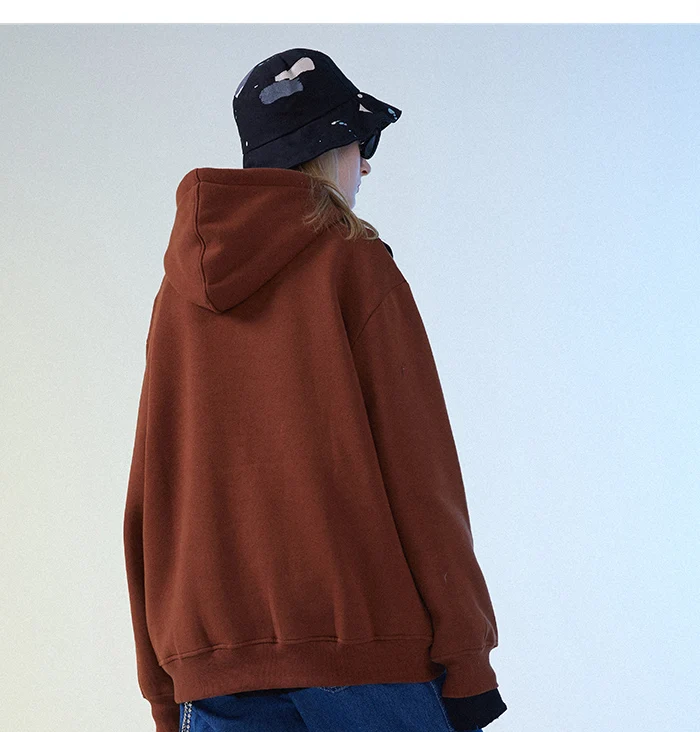 Aelfric Hip Hop Fake Two Pieces Letter Printed Women Hooded Sweatshirts Harajuku Casual Cotton Pullover Streetwear Hoodies