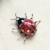 Wuli&baby  Vintage Red Enamel Beetle Broocohes Women Insects Party Casual Brooch Pins ► Photo 3/4