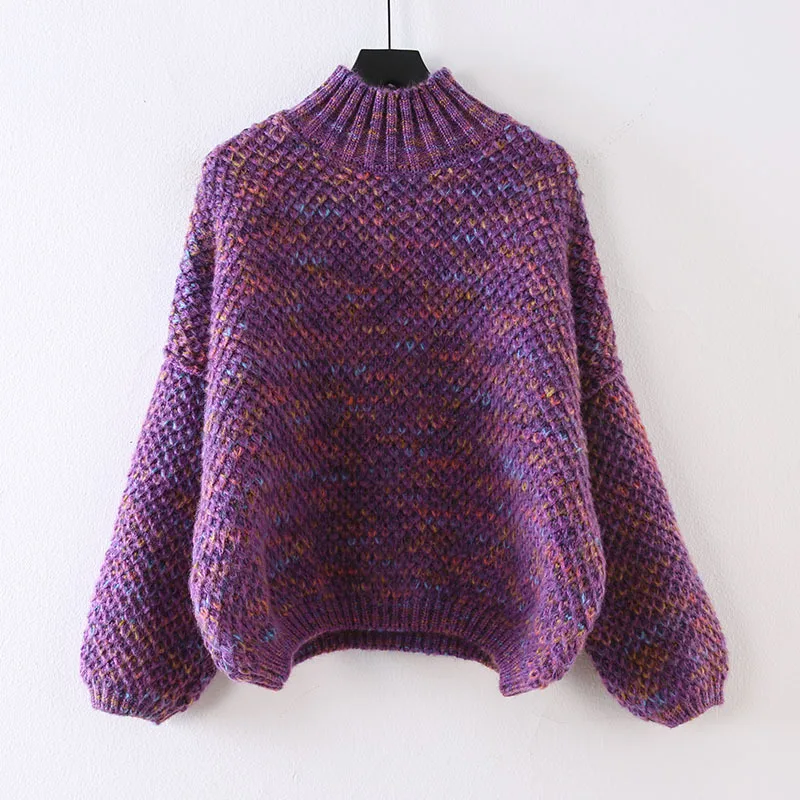 

New Style for Autumn and Winter Turtleneck Sweater Women's Net Red Korean-Style Student Loose Woolen Sweater winter clothes