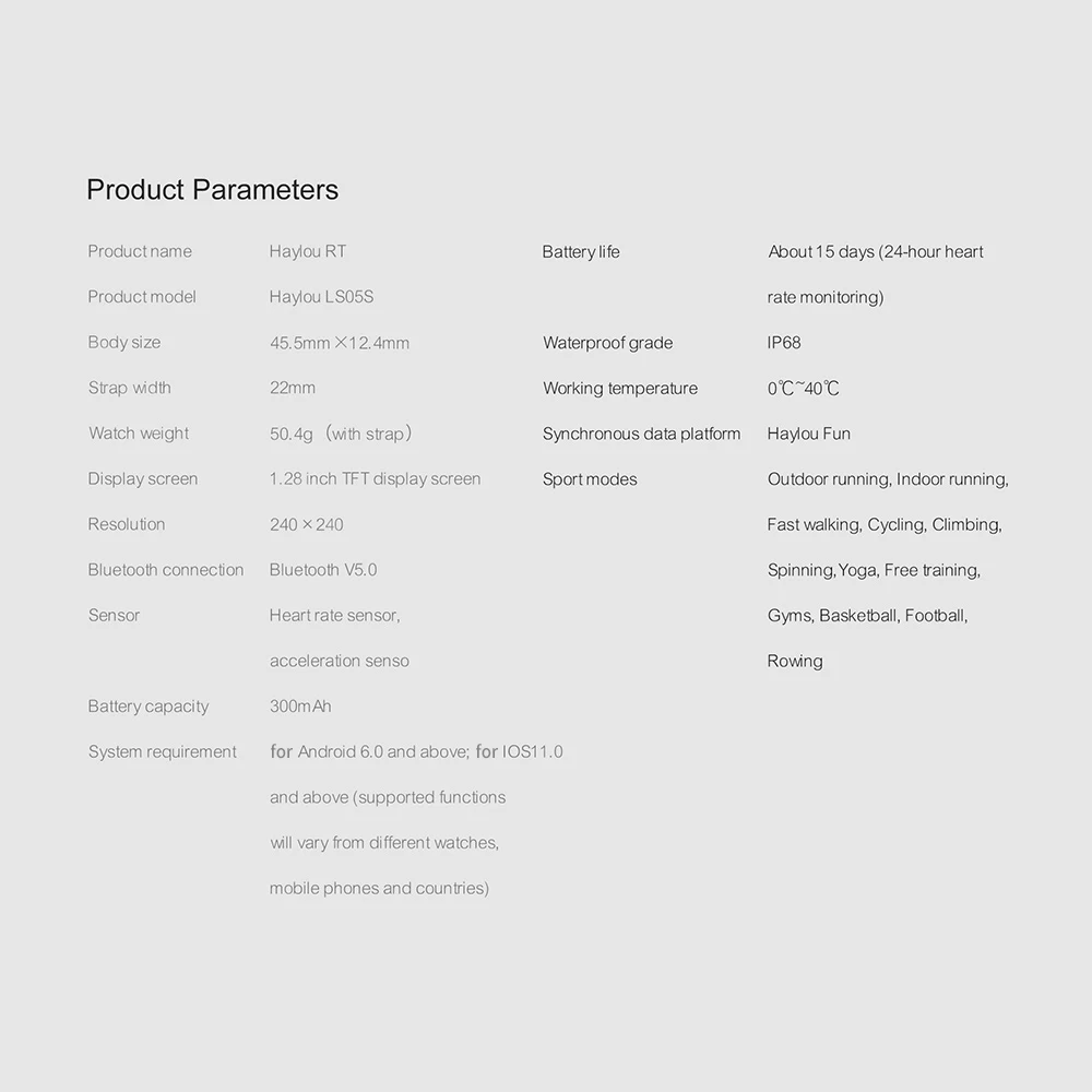 Haylou RT LS05S Smart Watch Sports Heart Rate Monitor IP68 26 H5a1927a1dad544e696ad0efd79317f8cF
