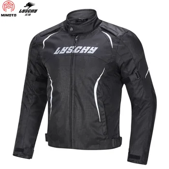 

LYSCHY Motorcycle Jacket Summer Breathable Motocross Off-Road Jacket Chaqueta Moto Racing Jacket Motorbike Protective Clothing