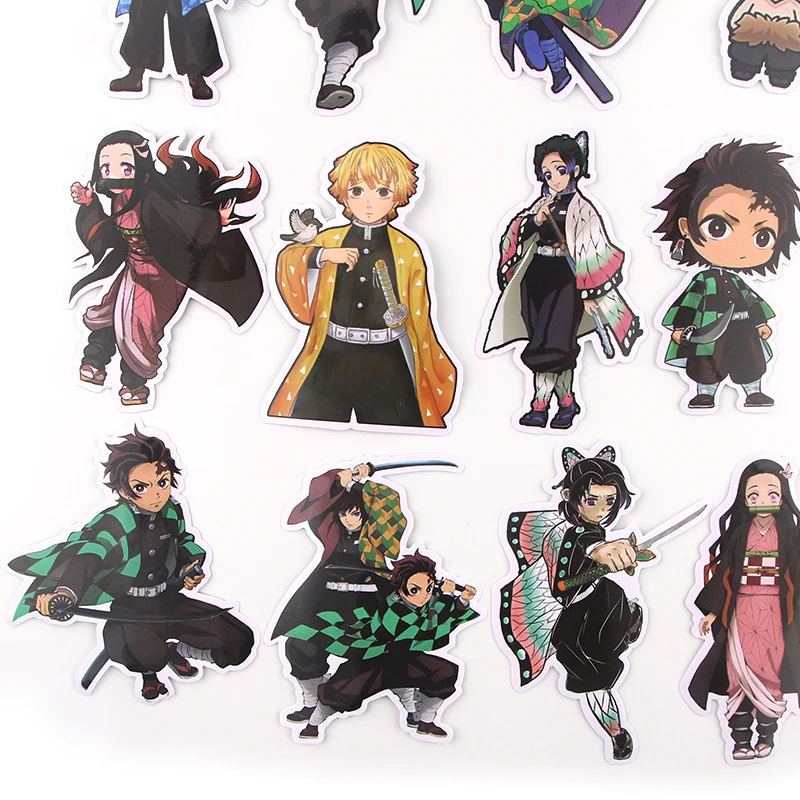 CA643 17 шт./компл. демон убийца: Kimetsu без Yaiba наклейки для ноутбука скейтборд Чемодан укладки наклейки-граффити Водонепроницаемый наклейки