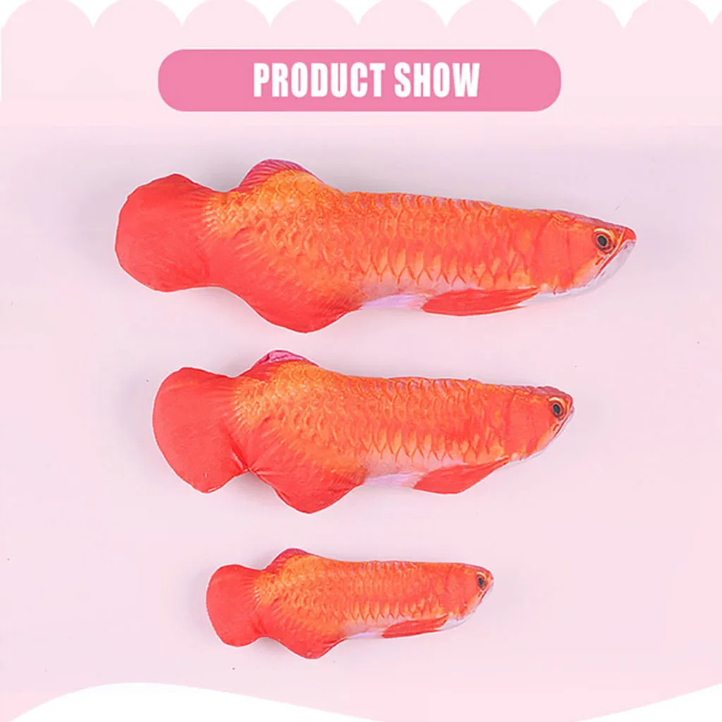 New Pet 3D Carp Model Cat Toy Simulation Fish Toy Gift Cat Mint Fish Plush Pillow