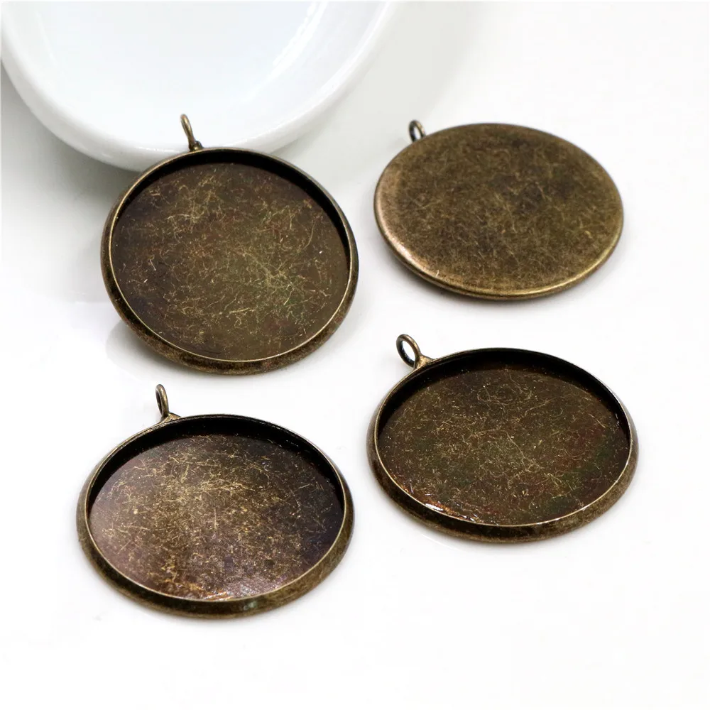 

10pcs25mm Inner Size Antique Bronze Colors Plated Brass Copper material Cross Style Cabochon Base Setting Charms Pendant-R1-39