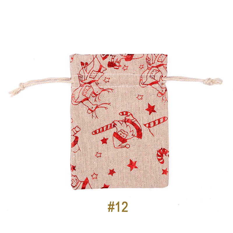 Christmas bag 012 Рождественская сумка для конфет, Экологичная, Брезентовая, Подарочная сумка, Санта, олень, лось, на год, Рождество, Nevidad, лучшие подарки для детей, вечерние, для мероприятий - Цвет: Christmas bag 012