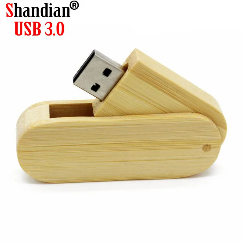 SHANDIAN Бесплатный Пользовательский логотип деревянный USB + деревянная коробка флеш