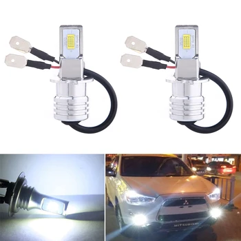 

2x 12V 24V H3 LED Fog Light Bulbs Auto LED Bulb Canbus H3 Replacement LED DRL Fog Driving Lights Lamp for Mazda Mitsubishi