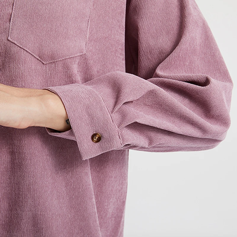 

Winter Corduroy Blouse Women Vintage Long Sleeve Shirt Jerseys Mujer Oversized Tops