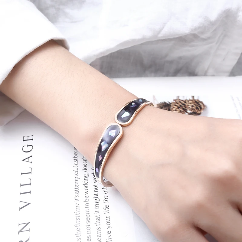 New Arrival Hot 316 Stainless Steel vintage style Rose Gold Female Crystals bangle for Women Lover Gift | Украшения и аксессуары