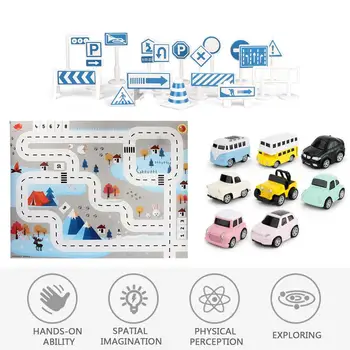 

Children Traffic Parking Lot Map Game Pad Play Mat Car And Traffic Sign Car Carpet Toy Traffic Parking Map Kids Educational Toy
