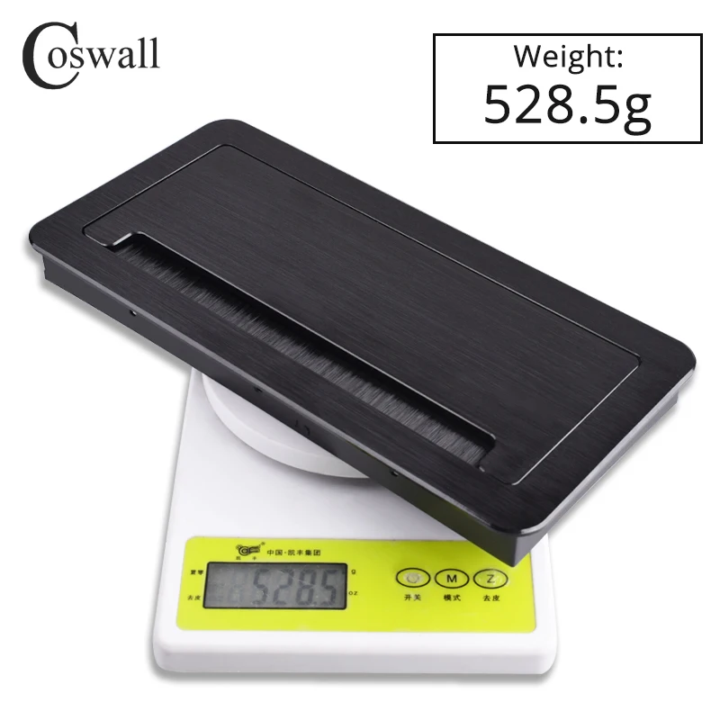 coswall preto escovado liga de aluminio engrossado 05