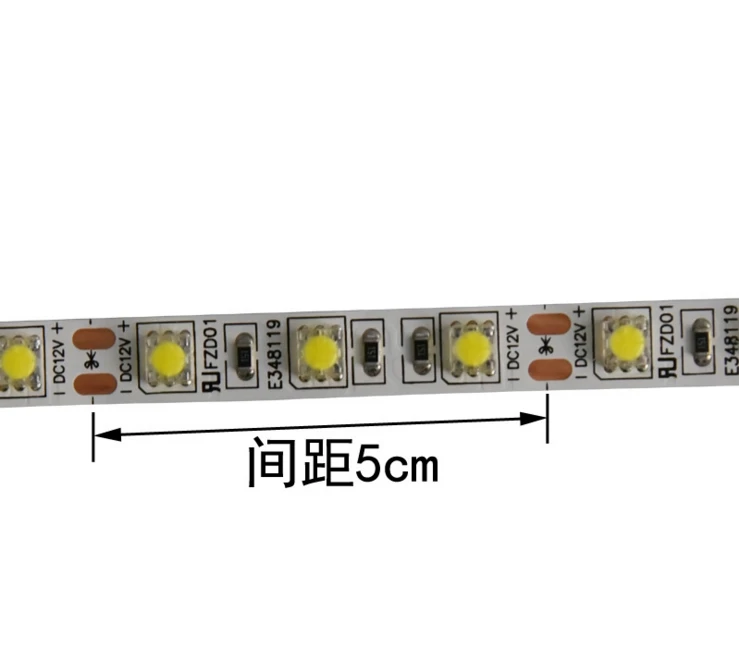 [Seven Neon] DC12V 14W 60led/M Белый свет трансбарент чип высокой яркости led SMD 5050 Гибкая светодиодная smd полоса