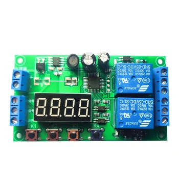 

Double/two channel delay relay module pulse trigger off cycle timing circuit switching circuit