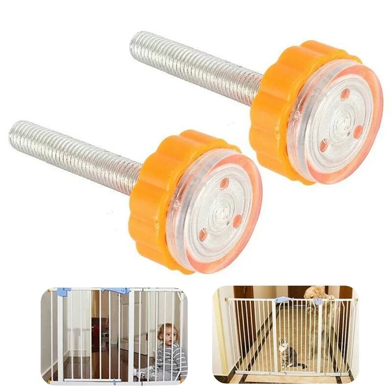 

2019 Pressure Baby Gate Screw Threaded Spindle Rods Walk Thru Baby Safety Stairs Gates Bolts Accessories Kit Baby Safe Doorways