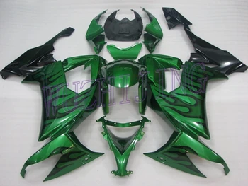

Fairing for Kawasaki ZX10r 08 09 Full Body Kits ZX10r 08 09 Pearl Green Black Flame Motorcycle Fairing ZX-10r 2008 - 2010