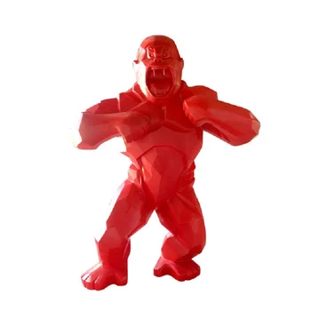 

52cm American Art Simulation Gorilla Bust Animal Statue Orangutan Art Sculpture Resin Crafts Decorations For Home R3174