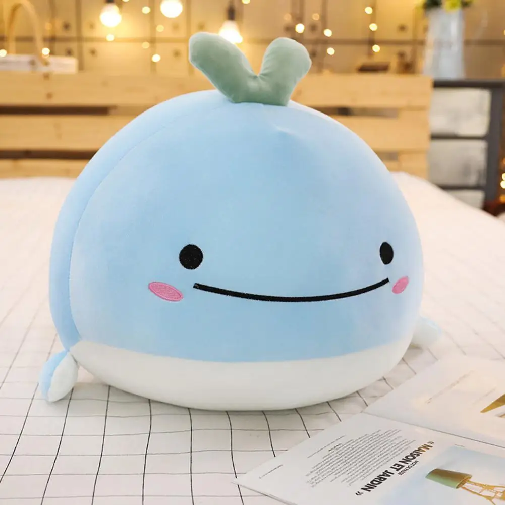 Kuulee милый мультфильм Кит Форма Мягкий вниз хлопок наполнение плюшевые игрушки подушка для подруги - Цвет: blue