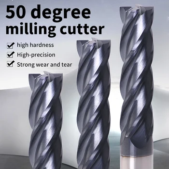 

Milling Cutter HRC50 4 Flute CNC Metal Cutter Alloy Carbide Milling Tungsten Steel Milling Cutter End Mill 4mm 6mm 10mm 8mm 12mm