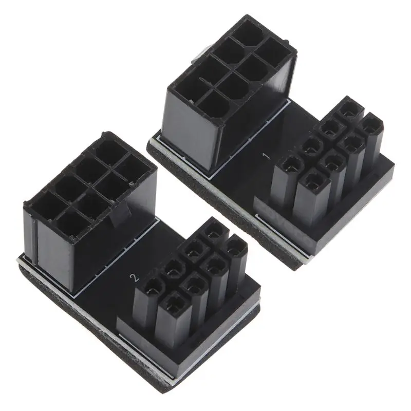 8Pin/6Pin Male 180 Degree Angled to Female Power Adapter for Desktops Graphics Card Cable Installation Direction DIY | Компьютеры и