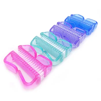 

High Quality 80 Pcs/lot Nail Art Dust Cleaning Brush Plastic Mini Nail Care Handle Scrubbing Finger Care Beauty Accessories Tool