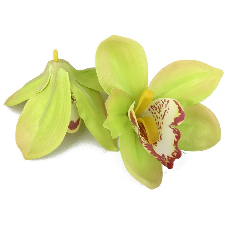 20 pcs Simulation Flower Great Cymbidium Flower Head(Green