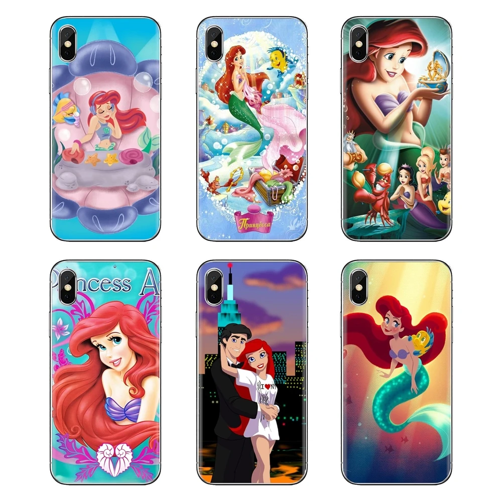 Phone Covers For Huawei G7 G8 P7 P8 P9 Lite Honor 4C 5X 5C 6X Mate 7 8 9 Y3 Y5 Y6 II 2 Pro 2017 Little Mermaid Princess Daughter |