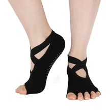 Yoga Socks Breathable Grip Dance Slippers Sports Gym open toe five fingers Socks Women Cotton Pilates Sock Fitness