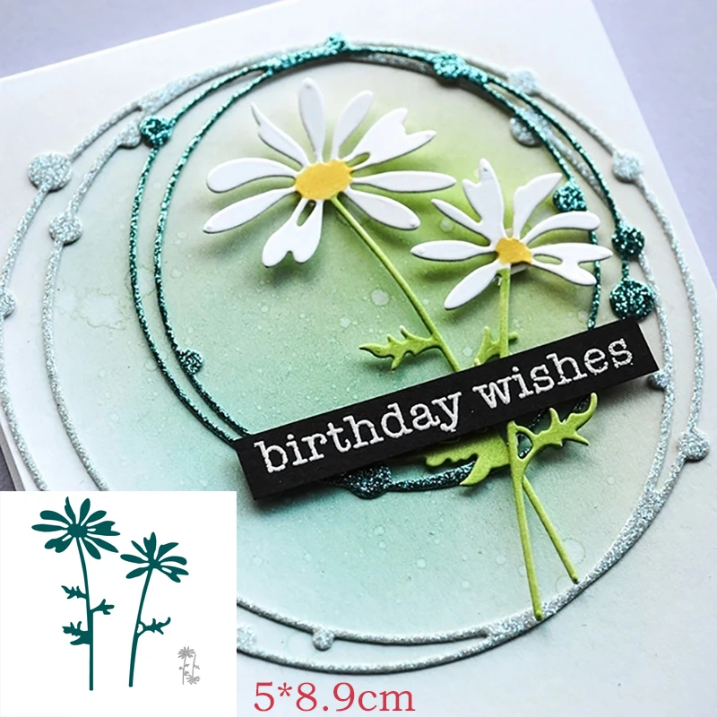 Grite 2 estilos flor diente de león de troqueles de acero plantillas para hacer Scrapbooking DIY papel de álbum tarjetas en relieve muere