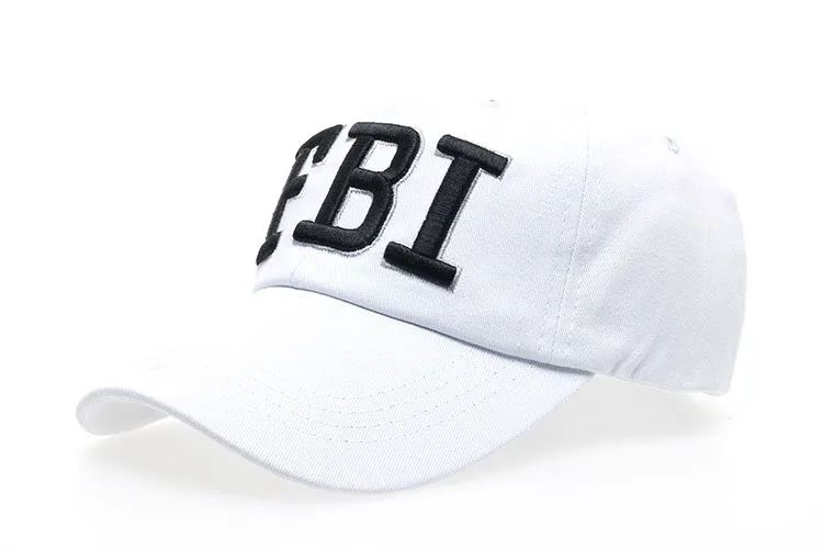 White Горячая Мода Бейсболка FBI уличная шляпа 4 панели бейсболка Фирменная Кепка с плоским козырьком кость FBI Snapback для мужчин Высокое качество тактическая Кепка шляпа - Цвет: White