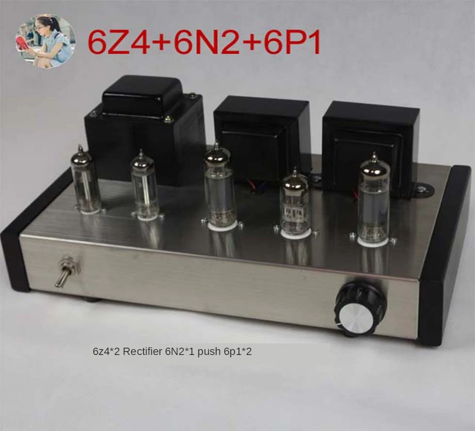 Nobsound – Kit d'amplificateurs à tubes Audio domestiques, Kit de bricolage, coque en acier inoxydable 6Z4 + 6N2 + 6P1, puissance de sortie 2x4W, ac 110V/2022 V, 220 ► Photo 2/3