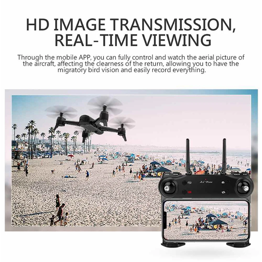 Дрон 4K RC Дрон оптический поток 1080P 720P 4K HD Двойная камера в реальном времени воздушная видео RC Квадрокоптер позиционирование самолета