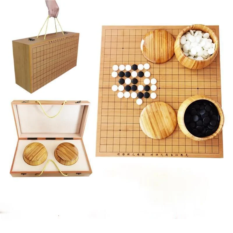 Ir Chess19 Estrada 361 Mesa Dobrável Ir Definir Gobang Board Checkers Pçs/set ir conjunto de brinquedos De Madeira para adultos e crianças Presentes