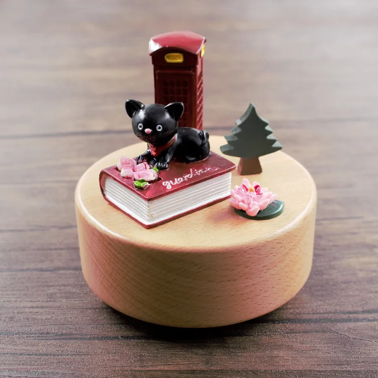 Cutebee Zakka карусель музыкальные коробки деревянная музыкальная шкатулка изделия из дерева ретро подарок на день рождения винтажные аксессуары для украшения дома - Цвет: 4508