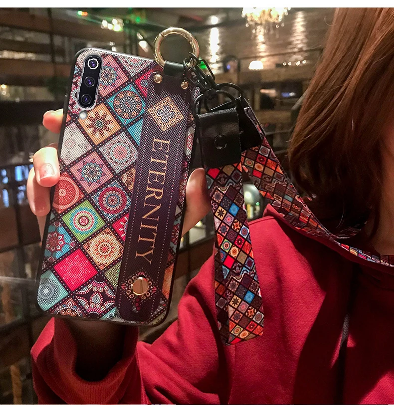 SoCouple Neck Wrist Strap Case For Xiaomi Redmi 4X Note 5 5A 6 7 Vintage Soft TPU Phone Holder Lanyard Case For Xiaomi 8 9 5X 6X (9)