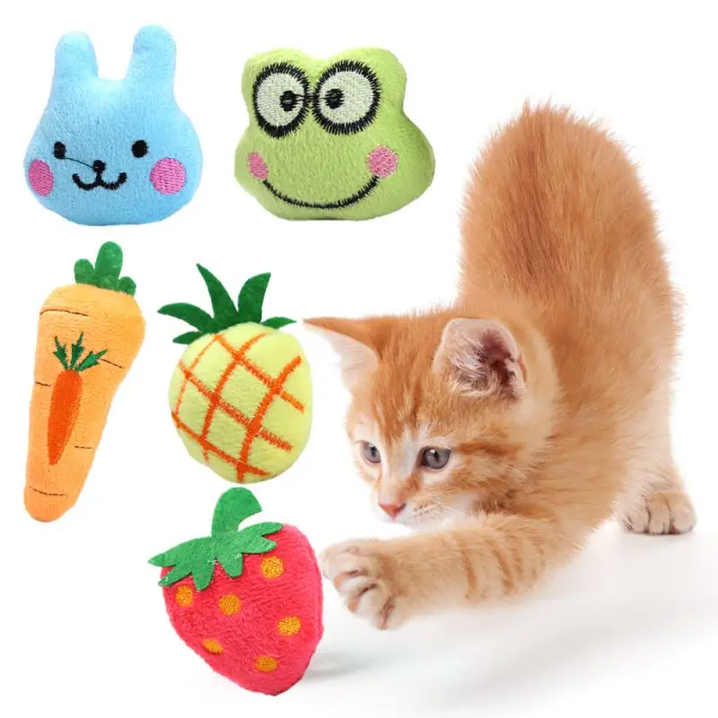 Кошка плюшевая фруктовая игрушка кошка Милая шлифовальная кошачья забавная