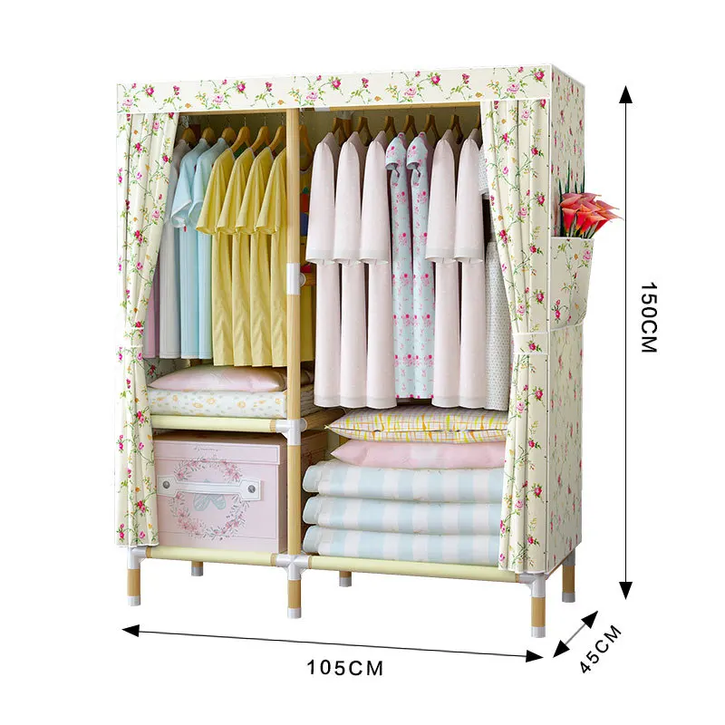 

Manufacturers Direct Selling 1.05 M Simple Wardrobe Solid Wood Wardrobe 105C