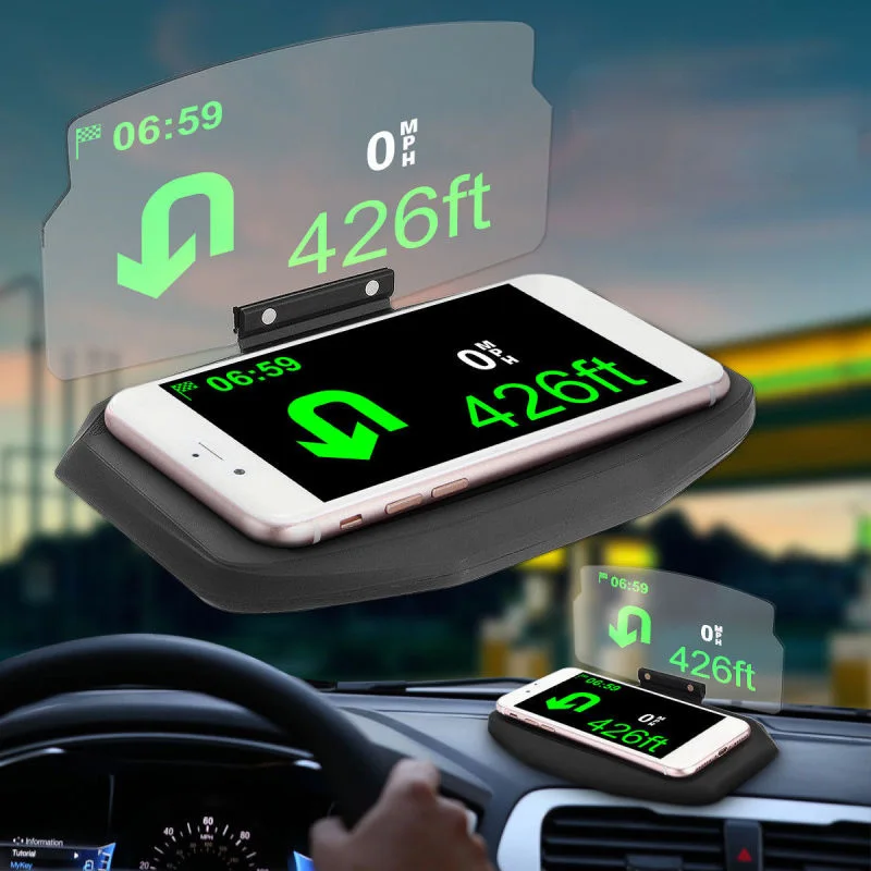 Автомобильный навигатор HUD держатель телефона gps проектор 6 дюймов авто Колыбель кронштейн HUD держатель навигации