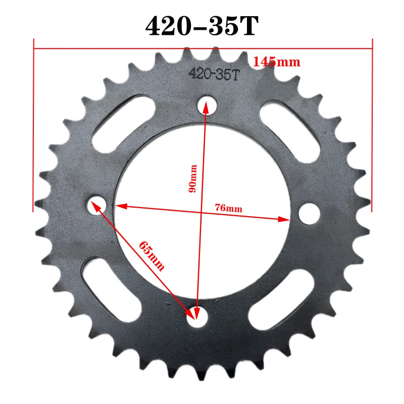 420/428 Chains 35T/37T/39T/41T/43T/45T/48T Motorcycle Chain Sprockets Rear Back Sprocket Cog For 110cc 125cc 140cc Dirt Pit Bike