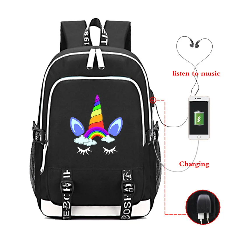 photo colour Светящиеся школьные сумки для учеников, usb рюкзак для ноутбука для девочек и мальчиков, Детская сумка для книг, водонепроницаемый рюкзак для путешествий, escolar - Цвет: photo colour