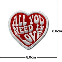 ALL YOU NEED IS LOVE Embroidered Patch – High Quality 3D Creativity Badge with Hook & Loop Armband for Jackets, Backpacks & Clothing - Image 3