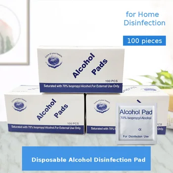

100 Pcs Alcohol Wet Wipe Disposable Disinfection Swap Pad Antiseptic Skin Cleaning Care Jewelry Mobile Phone Clean Wipe
