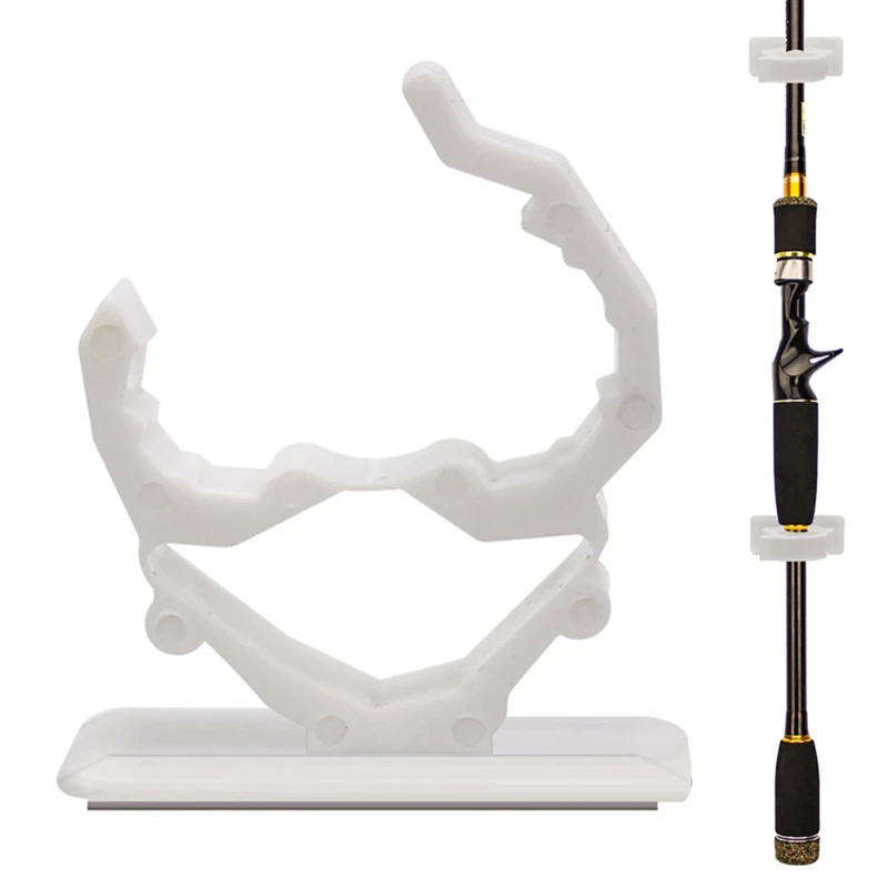 

Fishing Rod Rack Self-Adhesive Tile Wall Mounted DIY Lock Clip Bracket Pole Storage Holder Fishing Tools