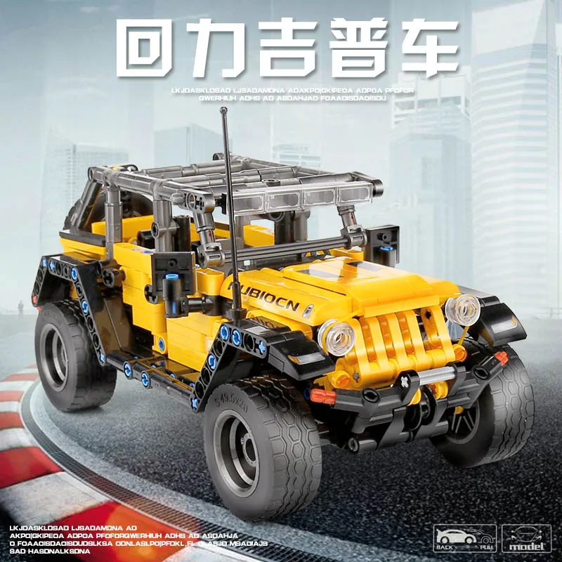 701601 Technic автомобиль игрушки Legoing Jeeps Wrangler Rubicon внедорожник модель автомобиля