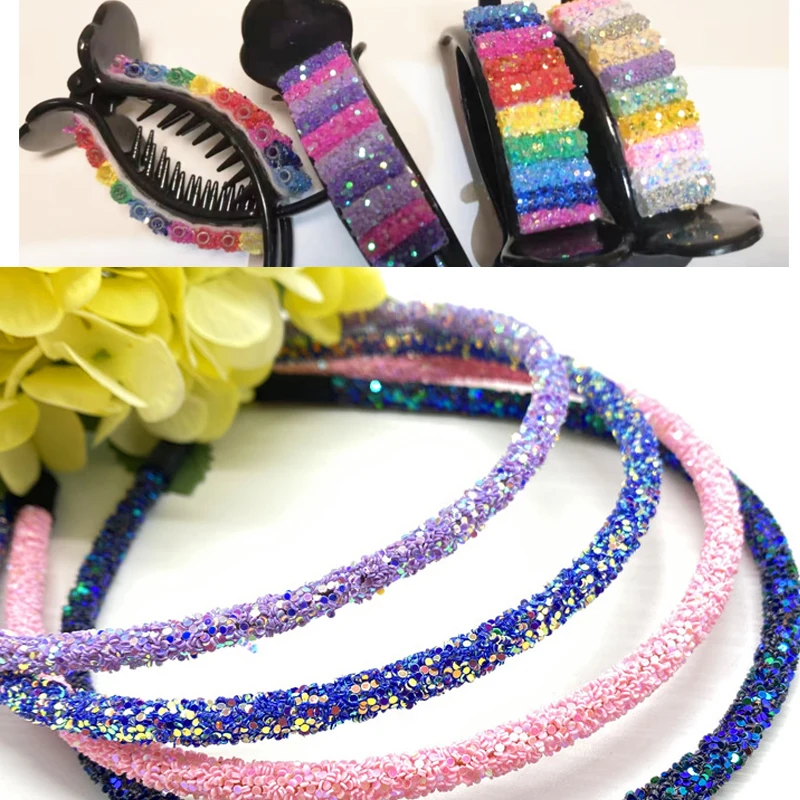 Sparkling Glitter Rhinestones & Sequins Trim for DIY Decoration and Crafts