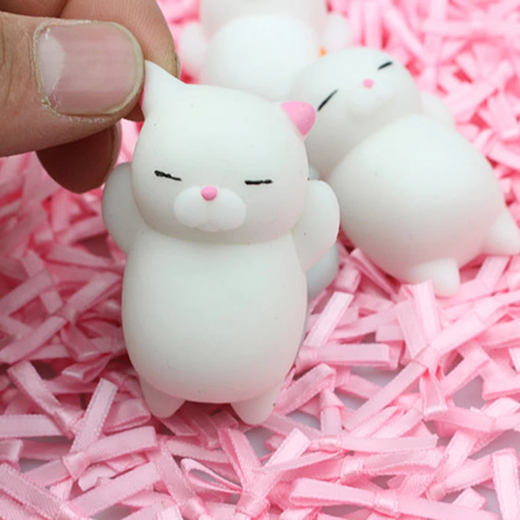 Мини мягкая игрушка в виде животного милая кошки салфетки для снятия стресса