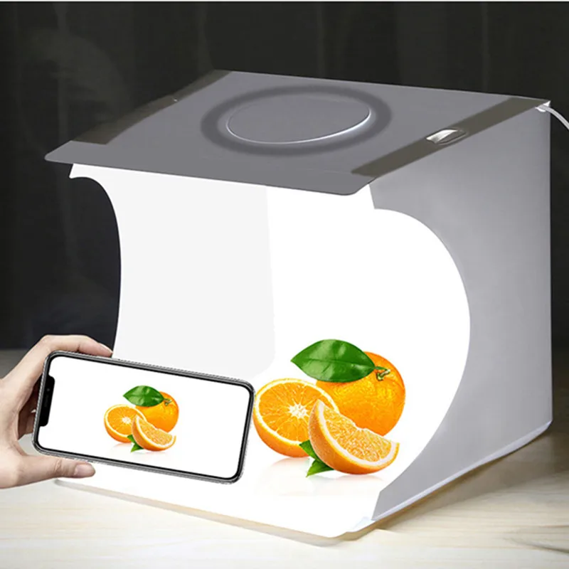 20/30cm Mini Panel Lightbox Foldable Photo Studio Box Photography Softbox LED Studio Shooting Tent kit with 6 Backdrops