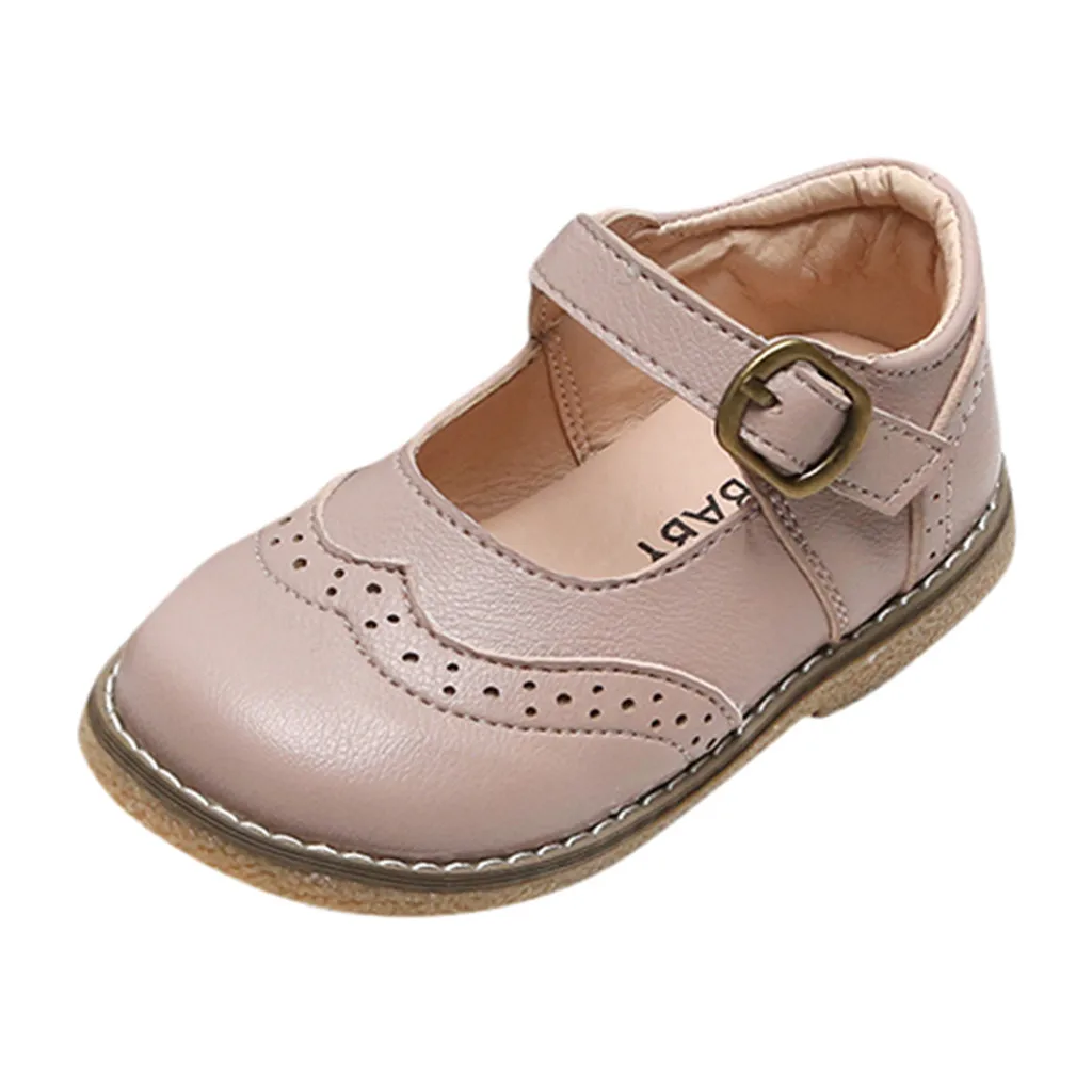 Детская кожаная обувь; нескользящие однотонные дышащие туфли для маленьких девочек и мальчиков; мягкие вечерние туфли в британском стиле для студентов; резиновые сандалии для малышей