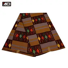 ACI Африканский Воск Гана Kente Ткань настоящий воск Гана Kente Ткань Анкара ткань Африканский настоящий воск 6 ярдов/шт для леди платье