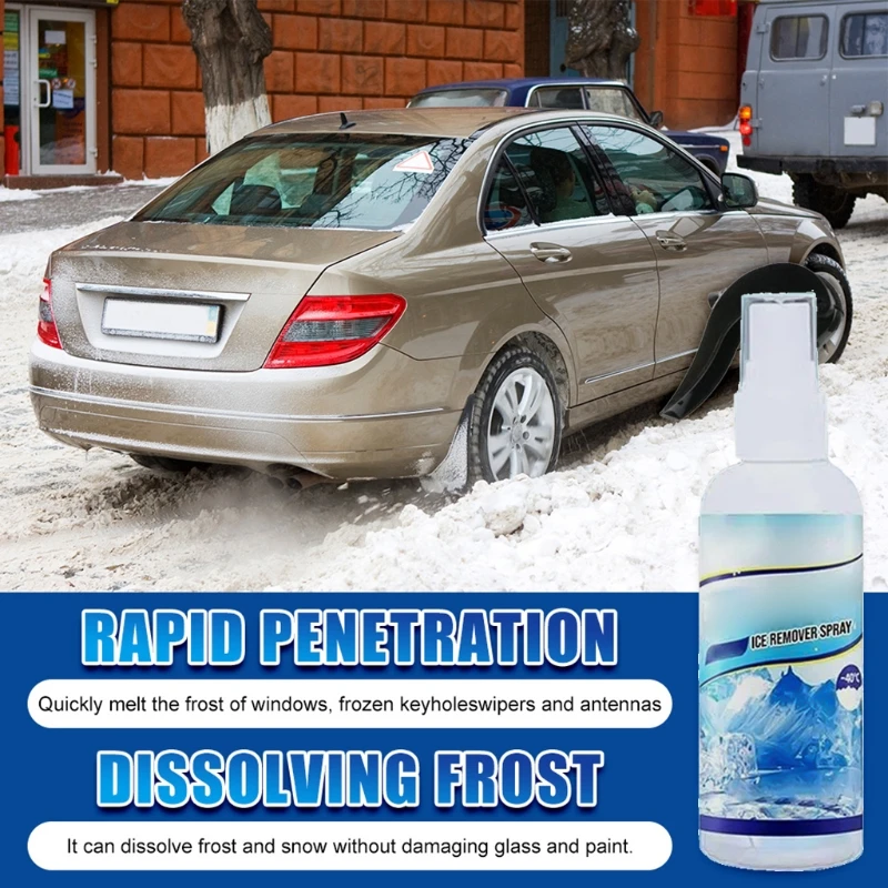 Winter Car Windshield Deicer Spray Ice Remover Spray For Automotive Melts Frost Auto Car Window Defrosting Melting Agent