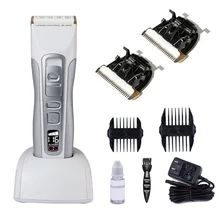 CHC961 профессиональная машинка для стрижки волос перезаряжаемый триммер литиевая батарея титановый керамический нож регулируемый гребень тонкой настройки